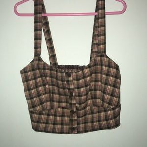 Plaid crop top